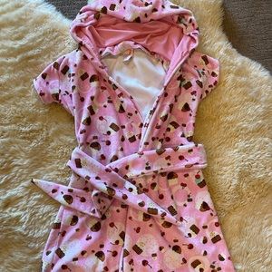 Pre-owned J. Valentine Pink Short Sexy Cupcakes Cosplay Robe Size Xs